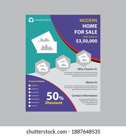 Real Estate Agent Flyer, Leaflet and Poster Template, A4 size, Corporate, Flyer Design