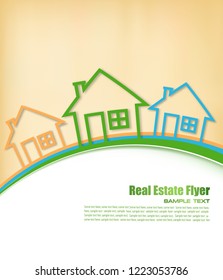 Real Estate Agent Flyer. Vector illustration