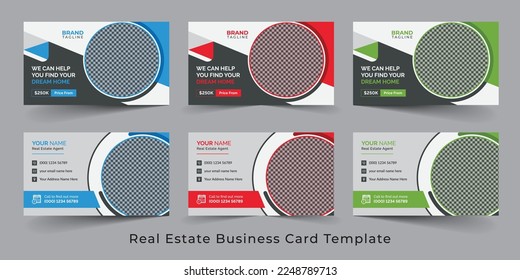 Real Estate Agent and Home Sales Business Card Template Design