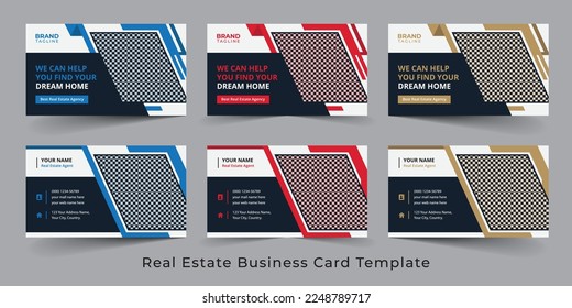 Real Estate Agent and Home Sales Business Card Template Design