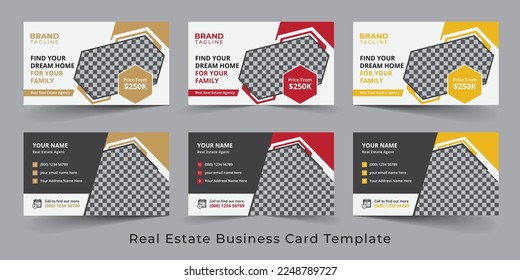 Real Estate Agent and Home Sales Business Card Template Design