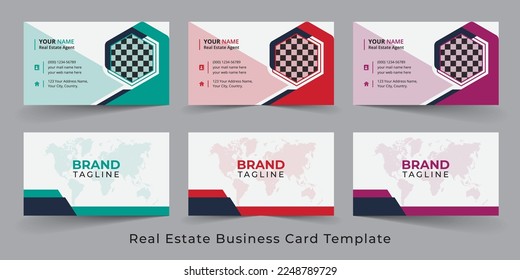 Real Estate Agent and Home Sales Business Card Template Design