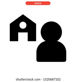 
real estate agent icon isolated sign symbol vector illustration - high quality black style vector icons
