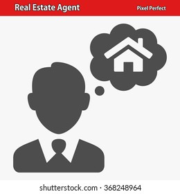 Real Estate Agent Icon. Professional, pixel perfect icons optimized for both large and small resolutions. EPS 8 format.