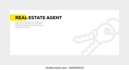 REAL ESTATE AGENT AND ILLUSTRATION ICON CONCEPT
