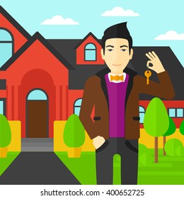 Agente inmobiliario con clave.