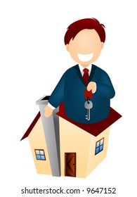 Real Estate Agent - Vector Icon