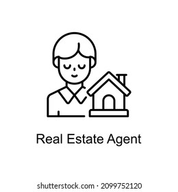 Real Estate Agent Vector line icons for your digital or print projects.