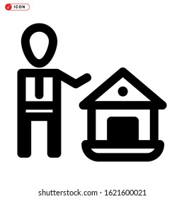real estate agents icon isolated sign symbol vector illustration - high quality black style vector icons
