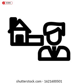 real estate agents icon isolated sign symbol vector illustration - high quality black style vector icons
