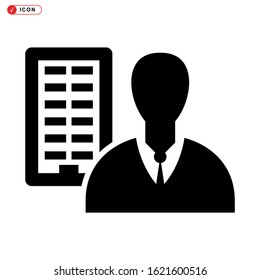 real estate agents icon isolated sign symbol vector illustration - high quality black style vector icons
