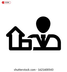 real estate agents icon isolated sign symbol vector illustration - high quality black style vector icons
