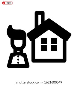 real estate agents icon isolated sign symbol vector illustration - high quality black style vector icons
