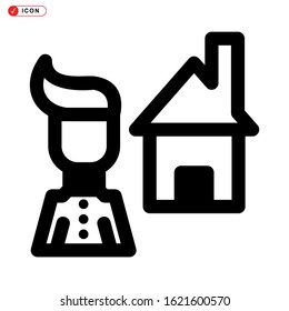 real estate agents icon isolated sign symbol vector illustration - high quality black style vector icons
