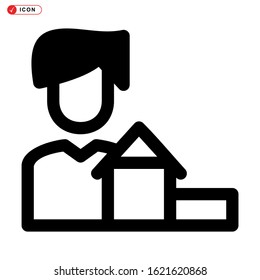 real estate agents icon isolated sign symbol vector illustration - high quality black style vector icons
