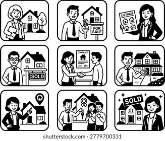 Real Estate Agents Showcasing Homes for Sale