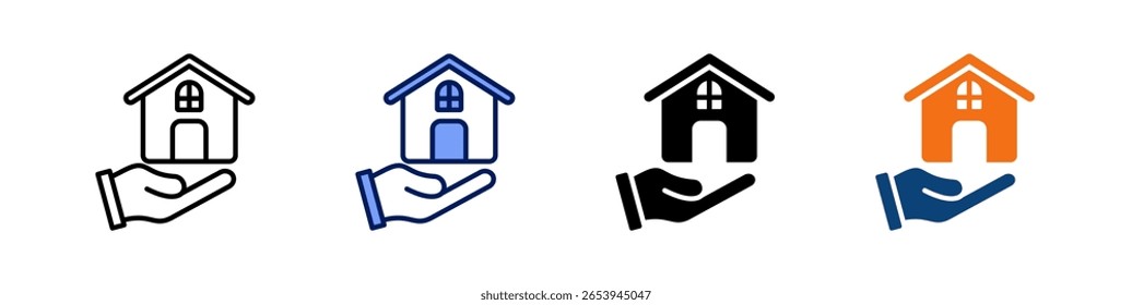 Real Estate All In One Icon Multi Styles Vector Set