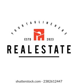 Real Estate Apartment Building Logo Vintage Design.  Concept Template for Property Real Estate Company.