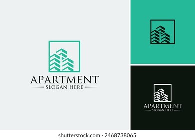 real estate apartment home building logo concept designs