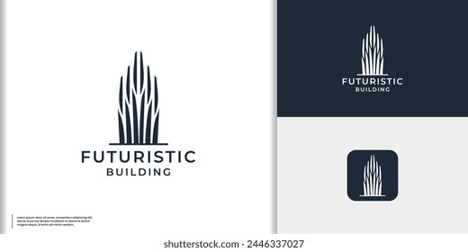 real estate or apartment logo luxury shape and futuristic design.