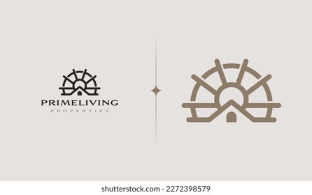 Real Estate Apartment Logo. Universal creative premium symbol. Vector sign icon logo template. Vector illustration