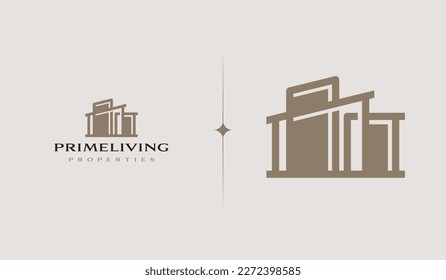 Real Estate Apartment Logo. Universal creative premium symbol. Vector sign icon logo template. Vector illustration