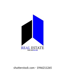 Real Estate Apartment Skyscraper Logo Vector Icon