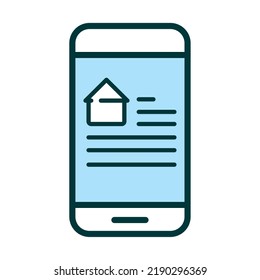 real estate app mobile icon isolated