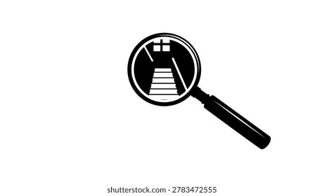 Real estate appraiser, black isolated vector silhouette