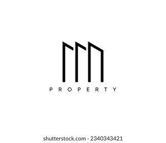 Real estate, architecture, building construction, cityscape logo design vector template for business identity.
