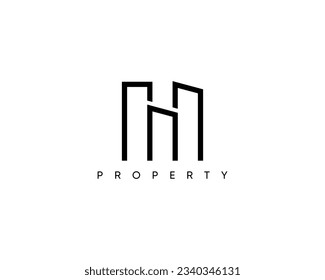 Real estate, architecture, building construction, cityscape logo design vector template for business identity.