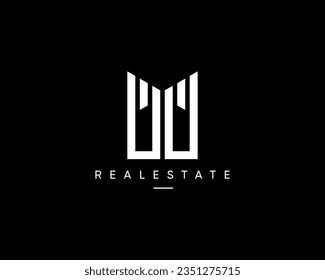 Real estate, architecture, cityscape, construction, apartment, skyscraper, city building, property, planning and structure logo design composition. Abstract city view vector design symbol.