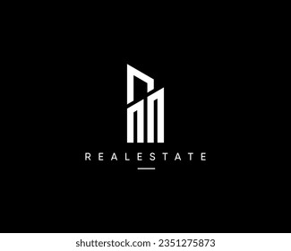 Real estate, architecture, cityscape, construction, apartment, skyscraper, city building, property, planning and structure logo design composition. Abstract city view vector design symbol.