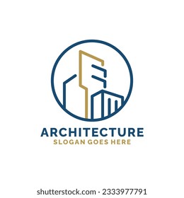 Real estate, architecture, construction logo design vector illustration