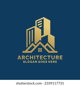 Real estate, architecture, construction logo design vector illustration