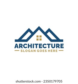 Real estate, architecture, construction logo design vector illustration