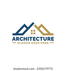 Real estate, architecture, construction logo design vector illustration