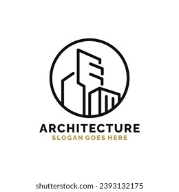 Real estate, architecture, construction logo design vector illustration