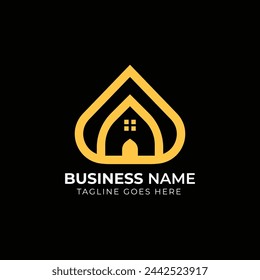 Real estate, architecture, interior design, construction, home, house, realty logo design template and concepts.