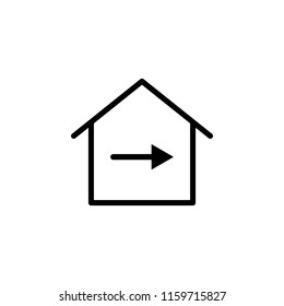 real estate arrow next icon. Element of real estate sign for mobile concept and web apps icon. Thin line icon for website design and development, app development