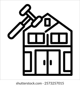 Real Estate Auction Icon Element For Design