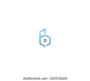 Real Estate B letter logo design Template vector