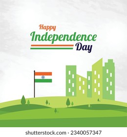 Real Estate Background Independence Day Vector Template. August 15