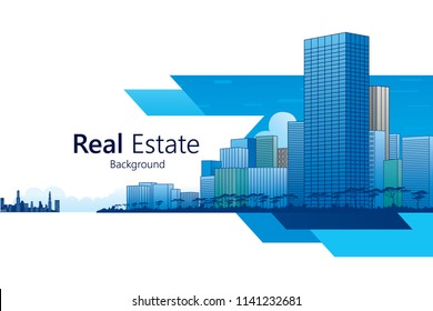 Real Estate background. Vector illustration