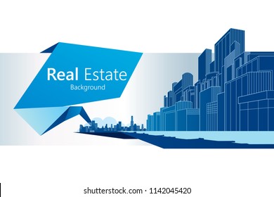 Real Estate background. Vector illustration