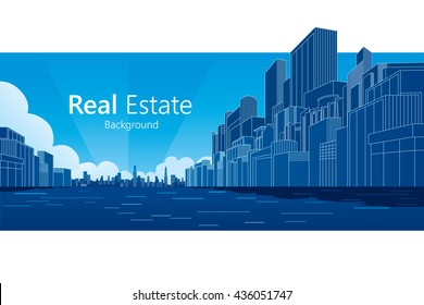 Real Estate background. Vector illustration