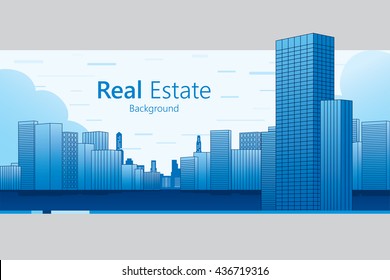 Real Estate background. Vector illustration