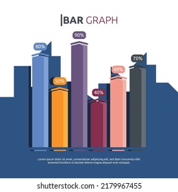 Real Estate Bar Graphic Chart Statistic Data Infographic Template