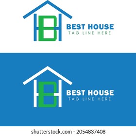 Real estate Best house logo vector design template