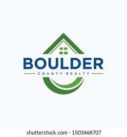 real estate boulder logo vintage